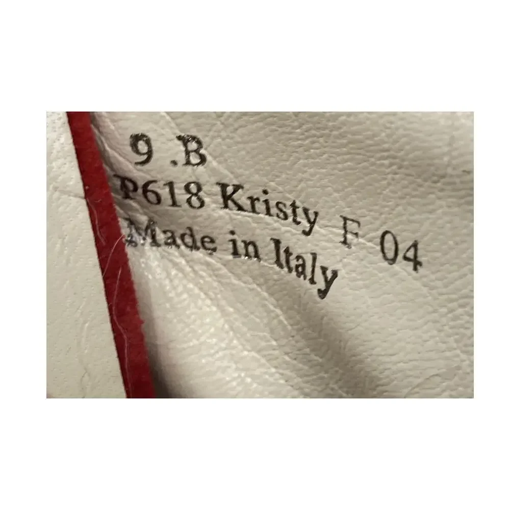 Vintage Coach Kristy Red Suede Shearling Mules Italy 9
